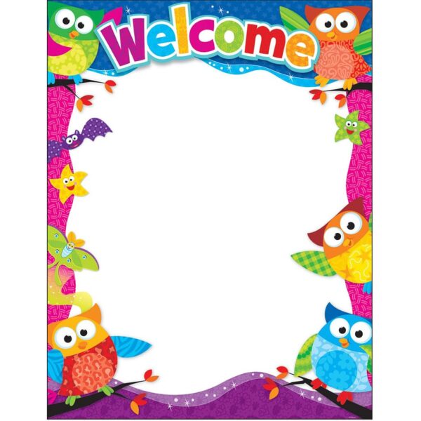 T38451 Chart Welcome Owl Stars 8