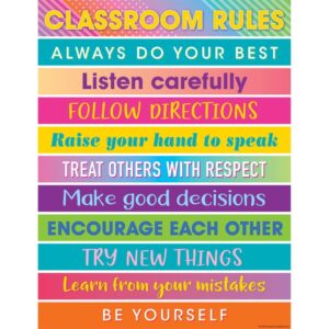 TCR 7937 Chart Colorful Vibes Classroom Rules 7