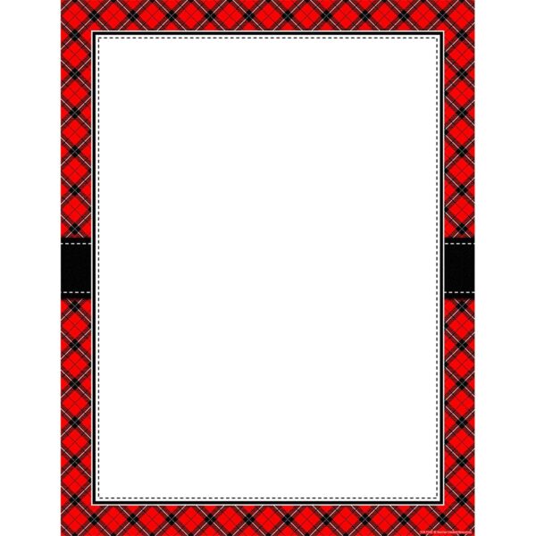 TCR7548 Chart red plaid blank 10
