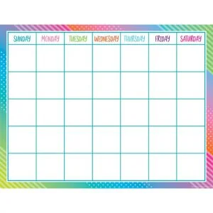 TCR7942 Chart Colorful Vibes Calendar 5